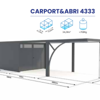 CARPORT & ABRI avec dégagement 4333