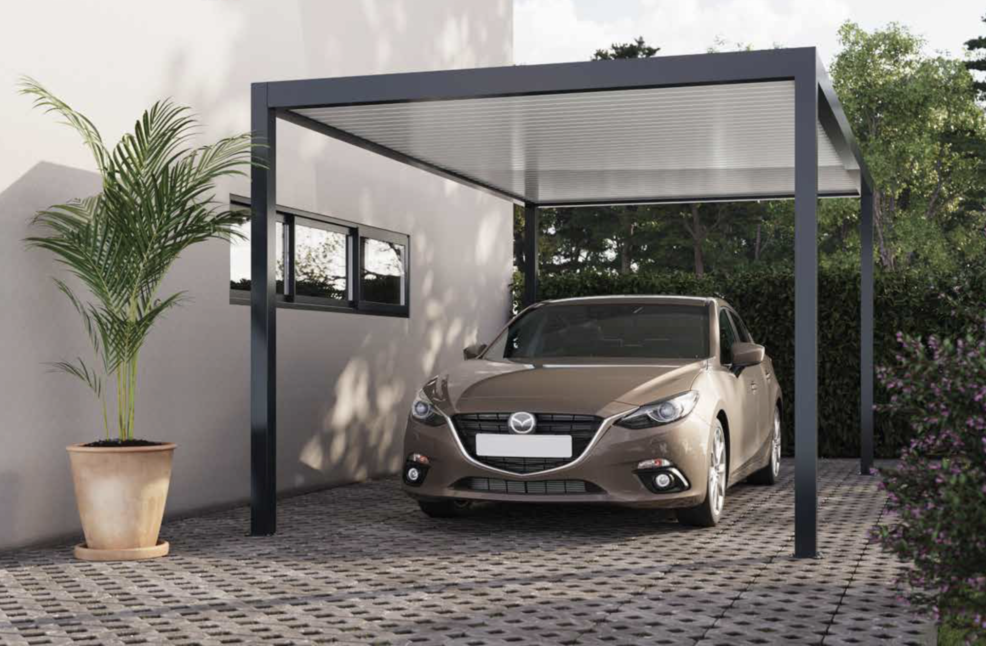 Carport toit plat